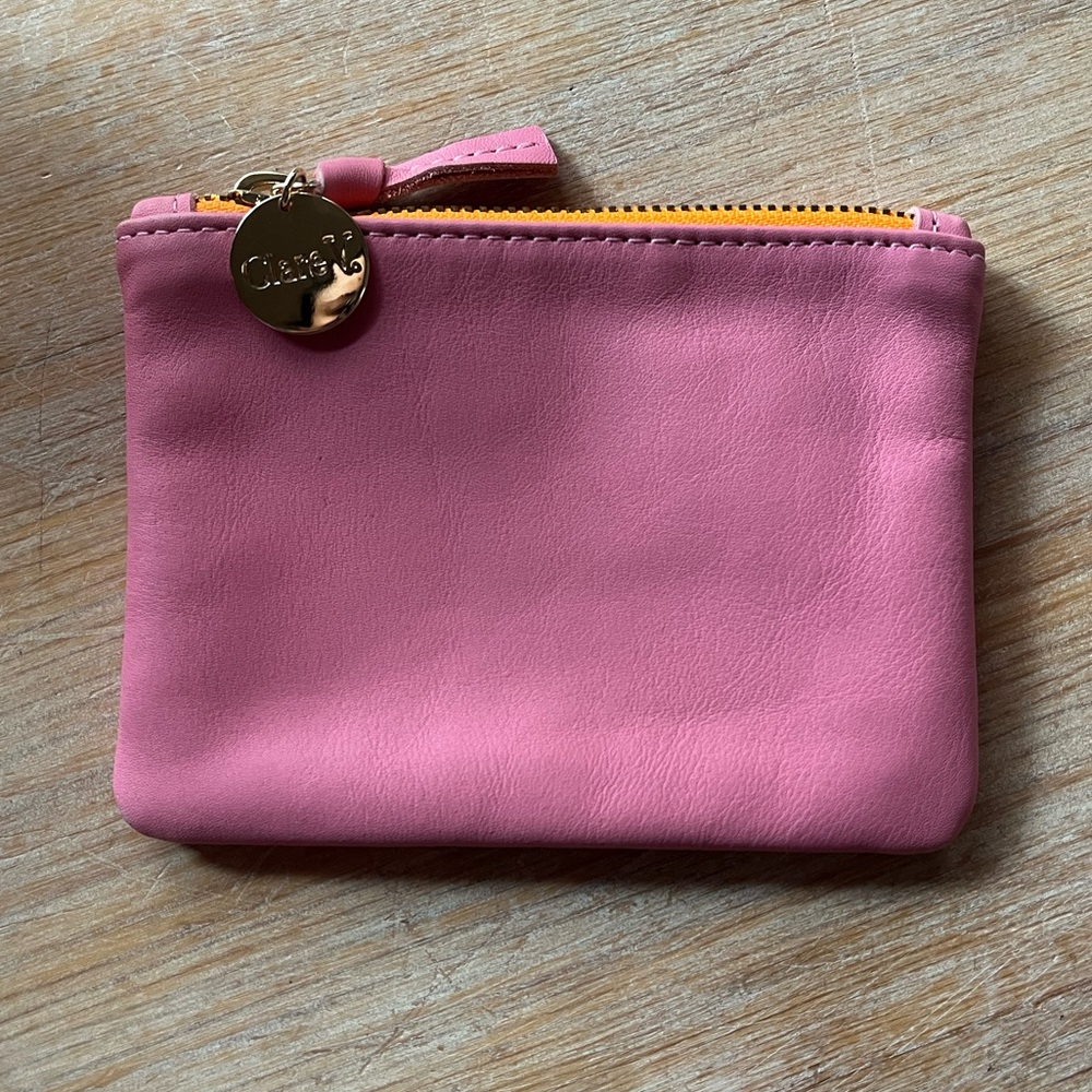Petal Clare V Coin Clutch w orange zipper
